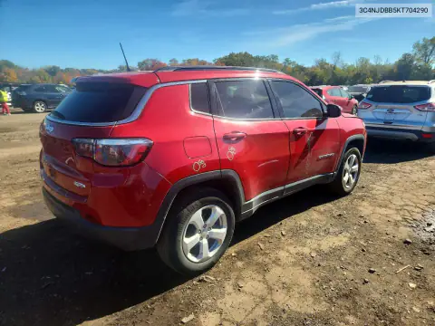 3C4NJDBB5KT704290 — 2019 Jeep Compass, ფოტო 3, Copart, წინა ნაწილი