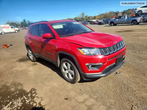 3C4NJDBB5KT704290 — 2019 Jeep Compass, ფოტო 4, Copart, წინა ნაწილი