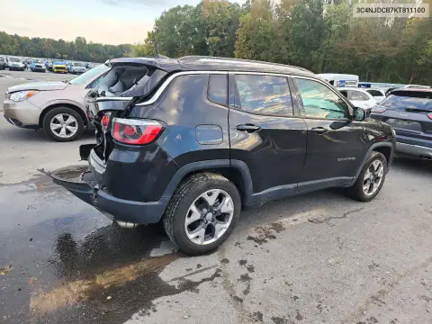 3C4NJDCB7KT811100 — 2019 Jeep Compass, photo 3 from Copart, Rear end