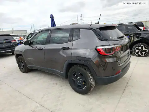 3C4NJCAB6LT253142 — 2020 Jeep Compass, ფოტო 2, Copart, უკანა ნაწილი