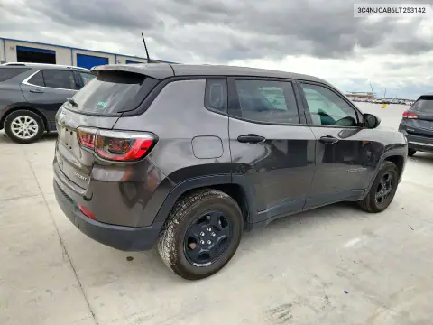 3C4NJCAB6LT253142 — 2020 Jeep Compass, ფოტო 3, Copart, უკანა ნაწილი