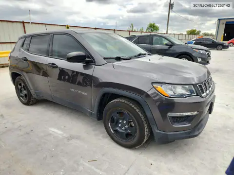 3C4NJCAB6LT253142 — 2020 Jeep Compass, ფოტო 4, Copart, უკანა ნაწილი