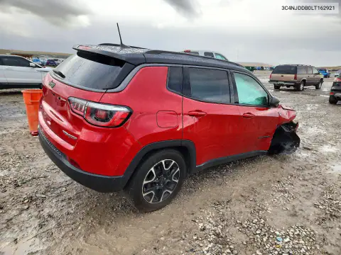 3C4NJDDB0LT162921 — 2020 Jeep Compass, фото 3 с аукциона Copart, Передняя часть