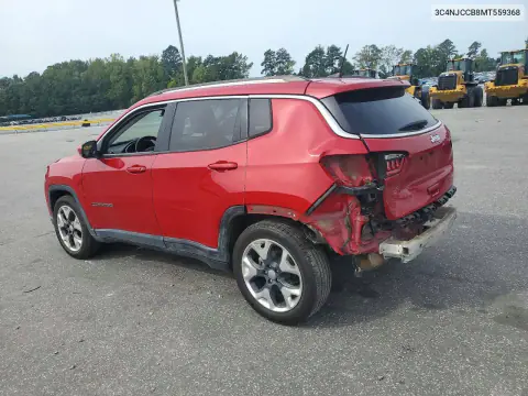 2021 Jeep Compass Limited VIN 3C4NJCCB8MT559368 фото 2