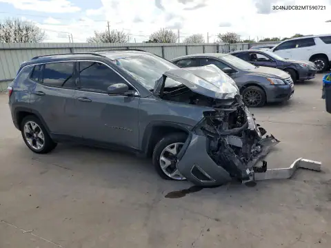 3C4NJDCB2MT590721 — 2021 Jeep Compass, фото 4 с аукциона Copart, Передняя часть