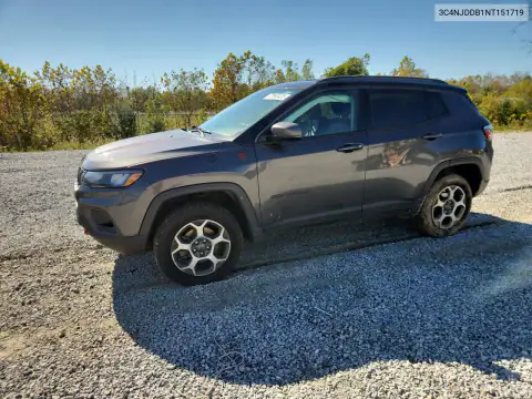 3C4NJDDB1NT151719 — 2022 Jeep Compass, Передняя часть, фото до ремонта