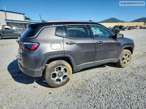 3C4NJDDB1NT151719 — 2022 Jeep Compass, фото 3 с аукциона Copart, Передняя часть