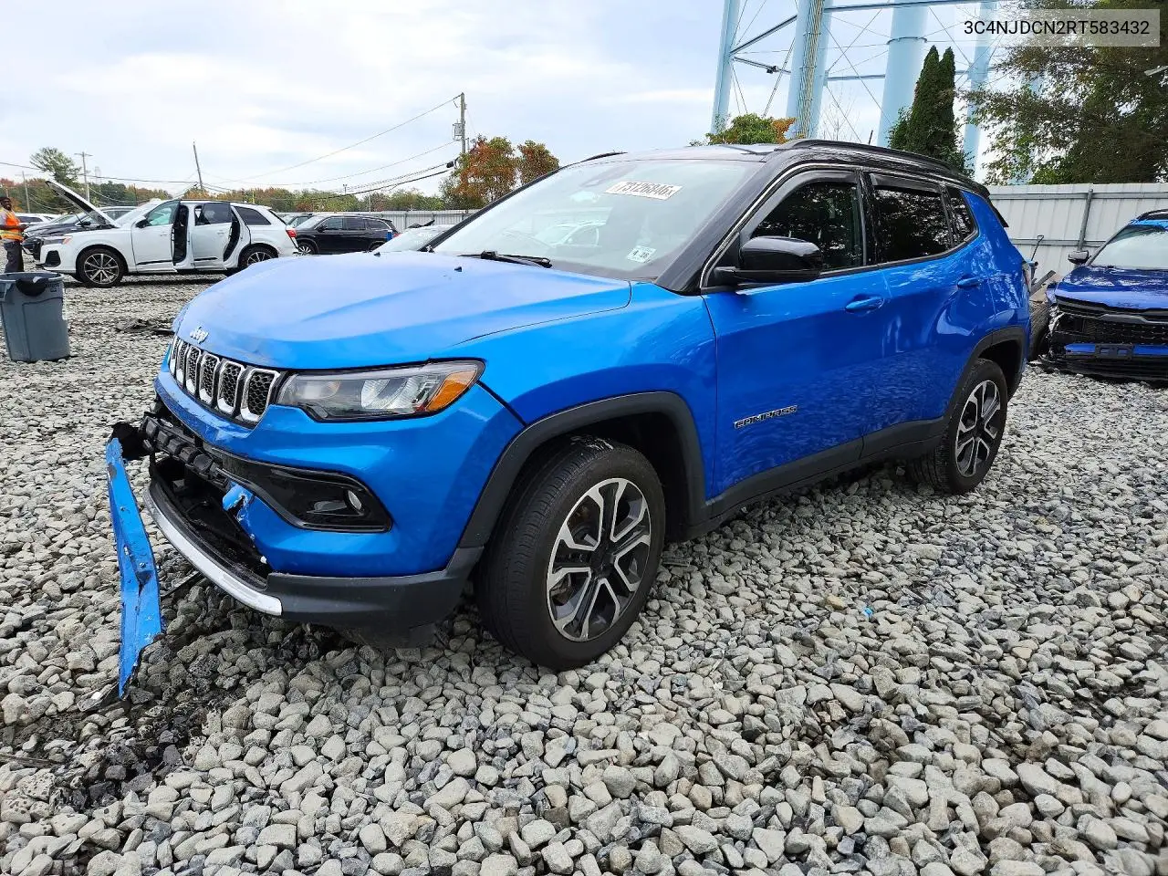 3C4NJDCN2RT583432 Jeep Compass 2024 — повреждение Передняя часть, фото до ремонта