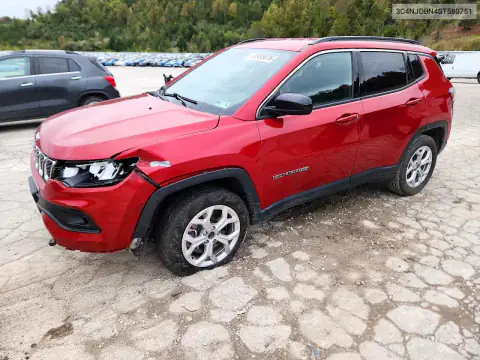 3C4NJDBN4ST580751 — 2025 Jeep Compass, Parte delantera, fotos antes de reparar