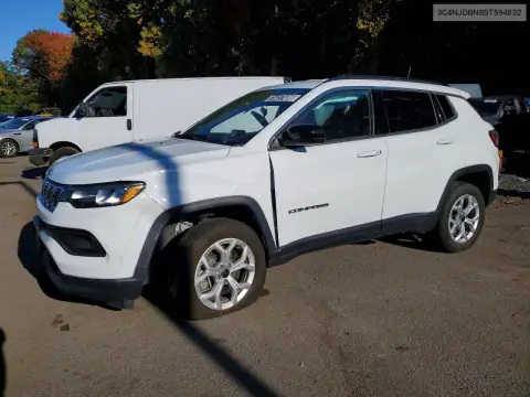 3C4NJDBN8ST594832 — 2025 Jeep Compass, ПЕРЕДНЯЯ ЧАСТЬ, фото до ремонта