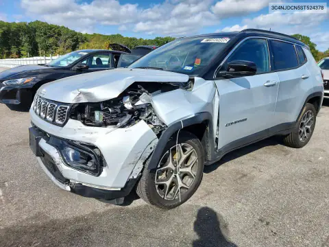 3C4NJDCN5ST524378 — 2025 Jeep Compass, Передняя часть, фото до ремонта