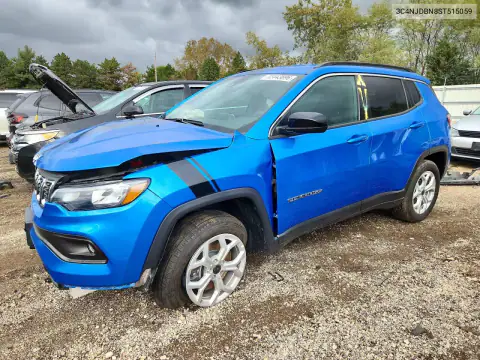 3C4NJDBN8ST515059 — 2025 Jeep Compass, Передняя часть, фото до ремонта
