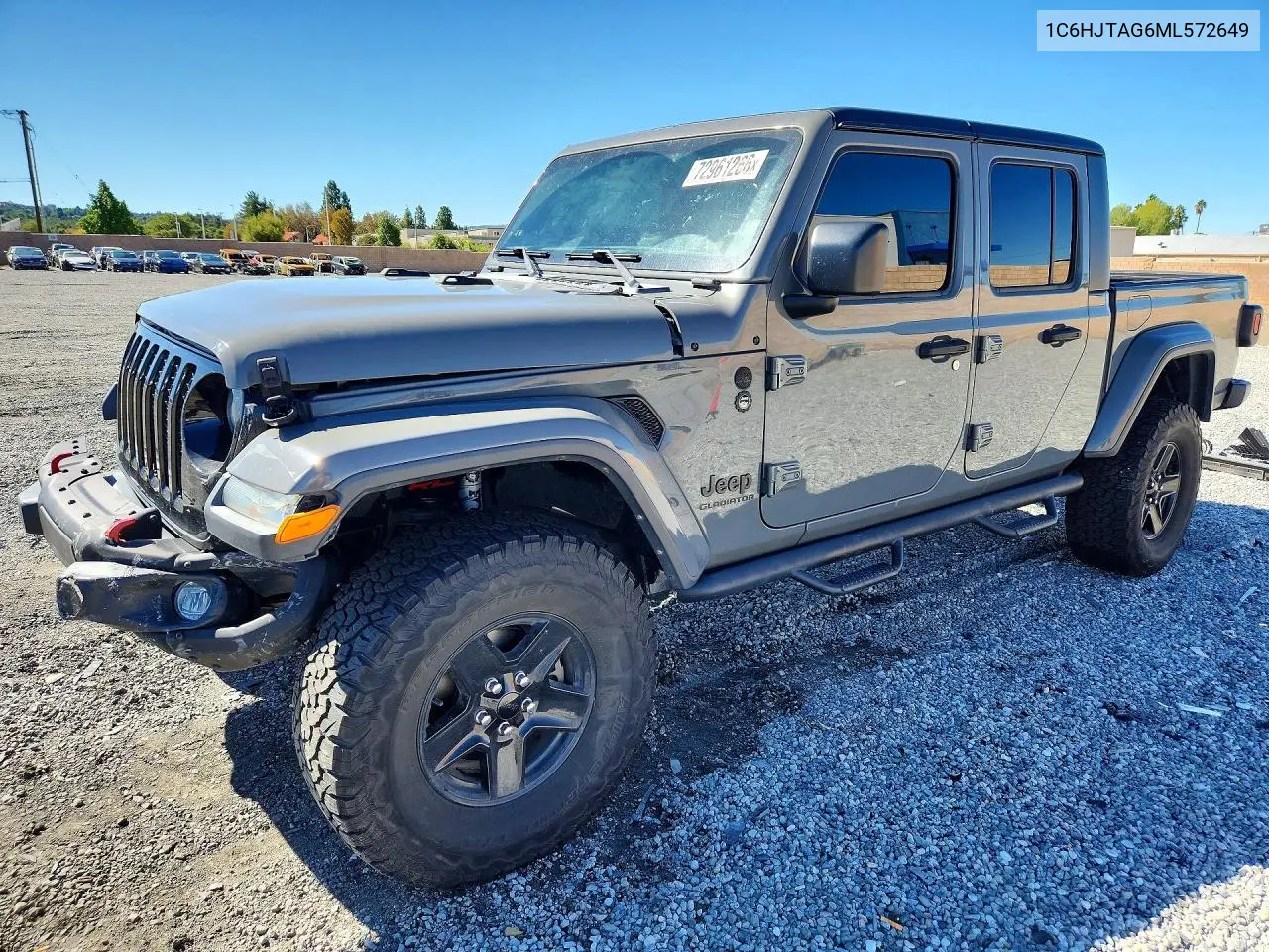 1C6HJTAG6ML572649 Jeep Gladiator 2021 — повреждение Передняя часть, фото до ремонта