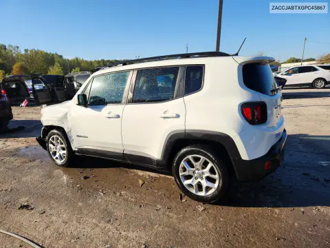2016 Jeep Renegade Latitude VIN ZACCJABTXGPC45867 фото 2