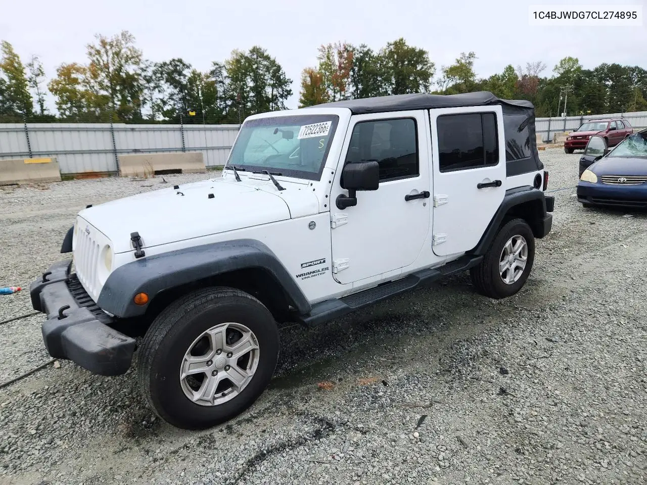 2012 Jeep Wrangler Unlimited Sport VIN 1C4BJWDG7CL274895 фото 1