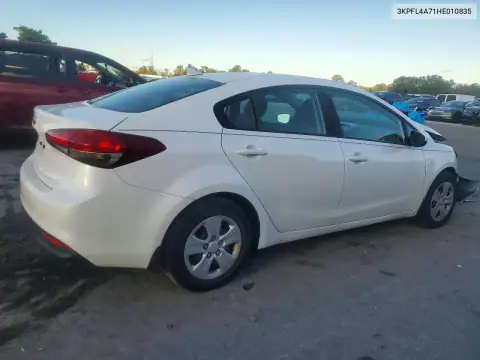 3KPFL4A71HE010835 — 2017 Kia Forte, photo 3 from Copart, Front end