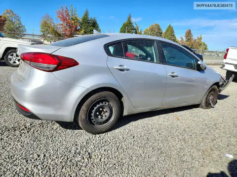 3KPFK4A78JE283473 — 2018 Kia Forte, photo 3 from Copart, Front end