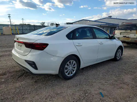 2020 Kia Forte Fe VIN 3KPF24AD7LE174351 фото 3