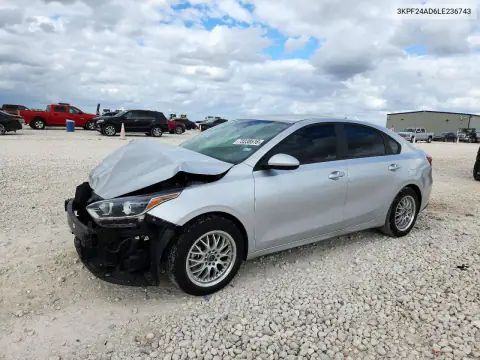 3KPF24AD6LE236743 Kia Forte 2020 — Front end damage, before-repair photo