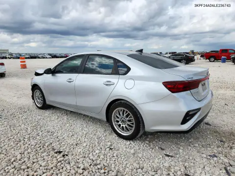 3KPF24AD6LE236743 — 2020 Kia Forte, photo 2 from Copart, Front end