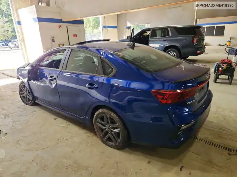 3KPF34ADXME418380 — 2021 Kia Forte, photo 2 from Copart, All-over damage