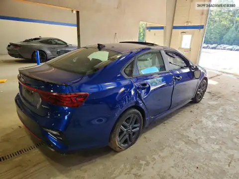 3KPF34ADXME418380 — 2021 Kia Forte, photo 3 from Copart, All-over damage