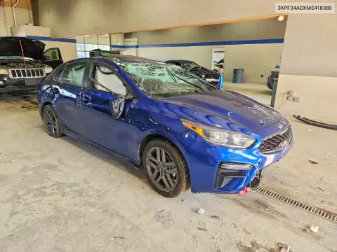 3KPF34ADXME418380 — 2021 Kia Forte, photo 4 from Copart, All-over damage
