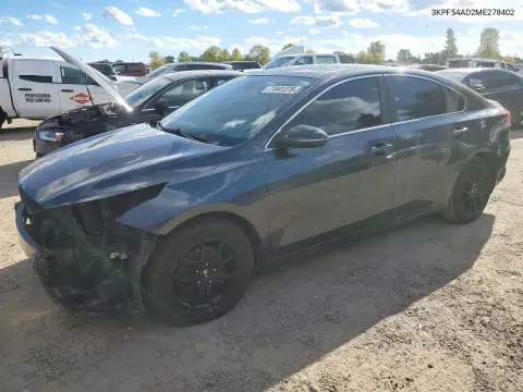 3KPF54AD2ME278402 Kia Forte 2021 — uszkodzenie Przód, zdjęcie przed naprawą