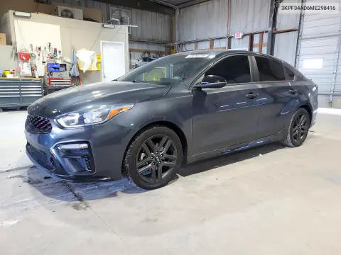 3KPF34AD6ME298416 — 2021 Kia Forte, Боковая часть, фото до ремонта