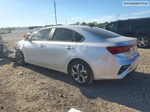2021 Kia Forte Lxs VIN 3KPF24AD0ME378149 фото 2