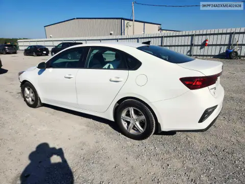 3KPF24ADXME402828 — 2021 Kia Forte, фото 2 з Copart, Передня частина