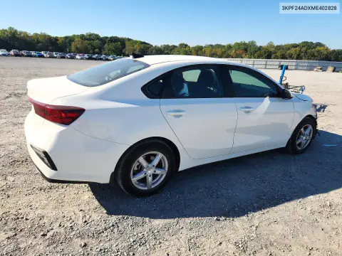 3KPF24ADXME402828 — 2021 Kia Forte, фото 3 з Copart, Передня частина