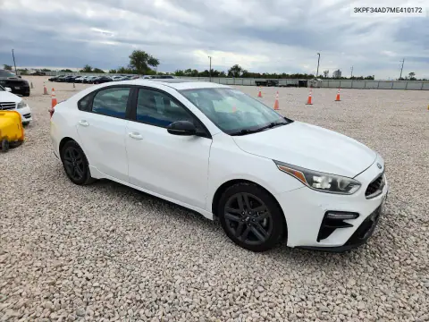 3KPF34AD7ME410172 — 2021 Kia Forte, photo 4 from Copart, Side