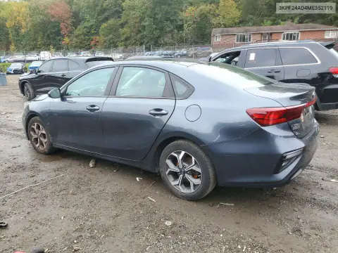 3KPF24AD4ME352119 — 2021 Kia Forte, photo 2 from Copart, Front end