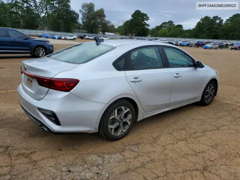 3KPF24AD2ME289022 — 2021 Kia Forte, zdjęcie 3 z Copart, Przód