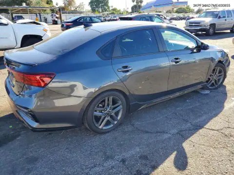 3KPF34AD7ME400855 — 2021 Kia Forte, фото 3 с аукциона Copart, Повреждения снизу