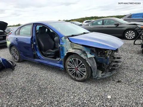 3KPF44AC7ME343383 — 2021 Kia Forte, фото 4 с аукциона Copart, ПЕРЕДНЯЯ ЧАСТЬ
