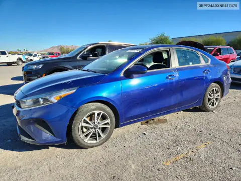 3KPF24ADXNE417475 — 2022 Kia Forte, Lateral, fotos antes de reparar