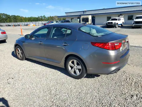 5XXGM4A71FG517353 — 2015 Kia Optima, zdjęcie 2 z Copart, Tył