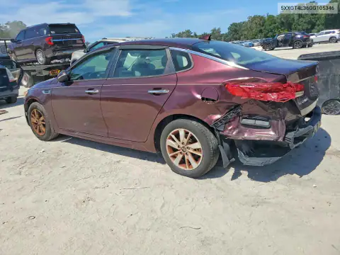 5XXGT4L36GG105346 — 2016 Kia Optima, photo 2 from Copart 15.10.2026, Rear end