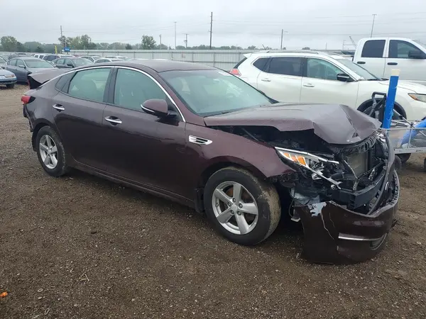 5XXGT4L39GG018766 — 2016 Kia Optima, photo 4 from Copart, Front end