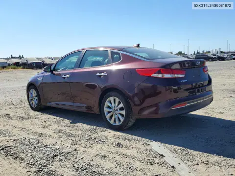 2016 Kia Optima Lx VIN 5XXGT4L34GG081872 фото 2