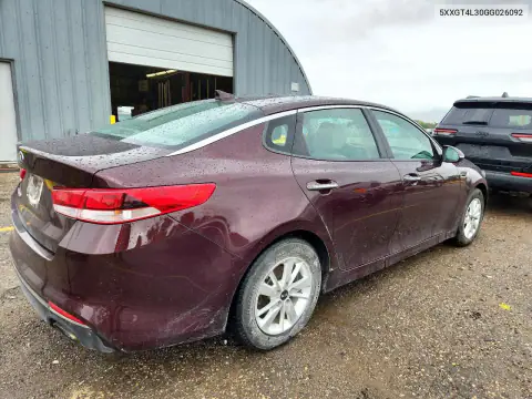 5XXGT4L30GG026092 — 2016 Kia Optima, photo 3 from Copart 26.10.2026, Normal wear