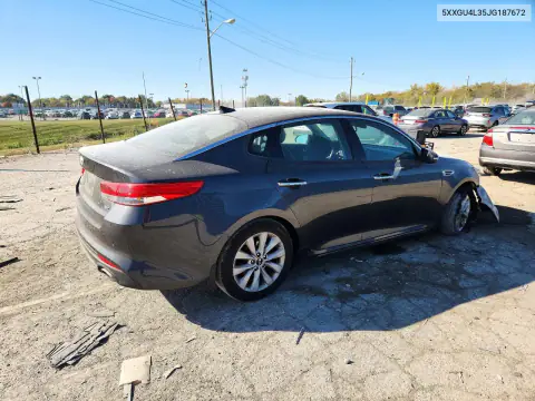 5XXGU4L35JG187672 — 2018 Kia Optima, photo 3 from Copart, Front end