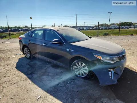 5XXGU4L35JG187672 — 2018 Kia Optima, photo 4 from Copart, Front end
