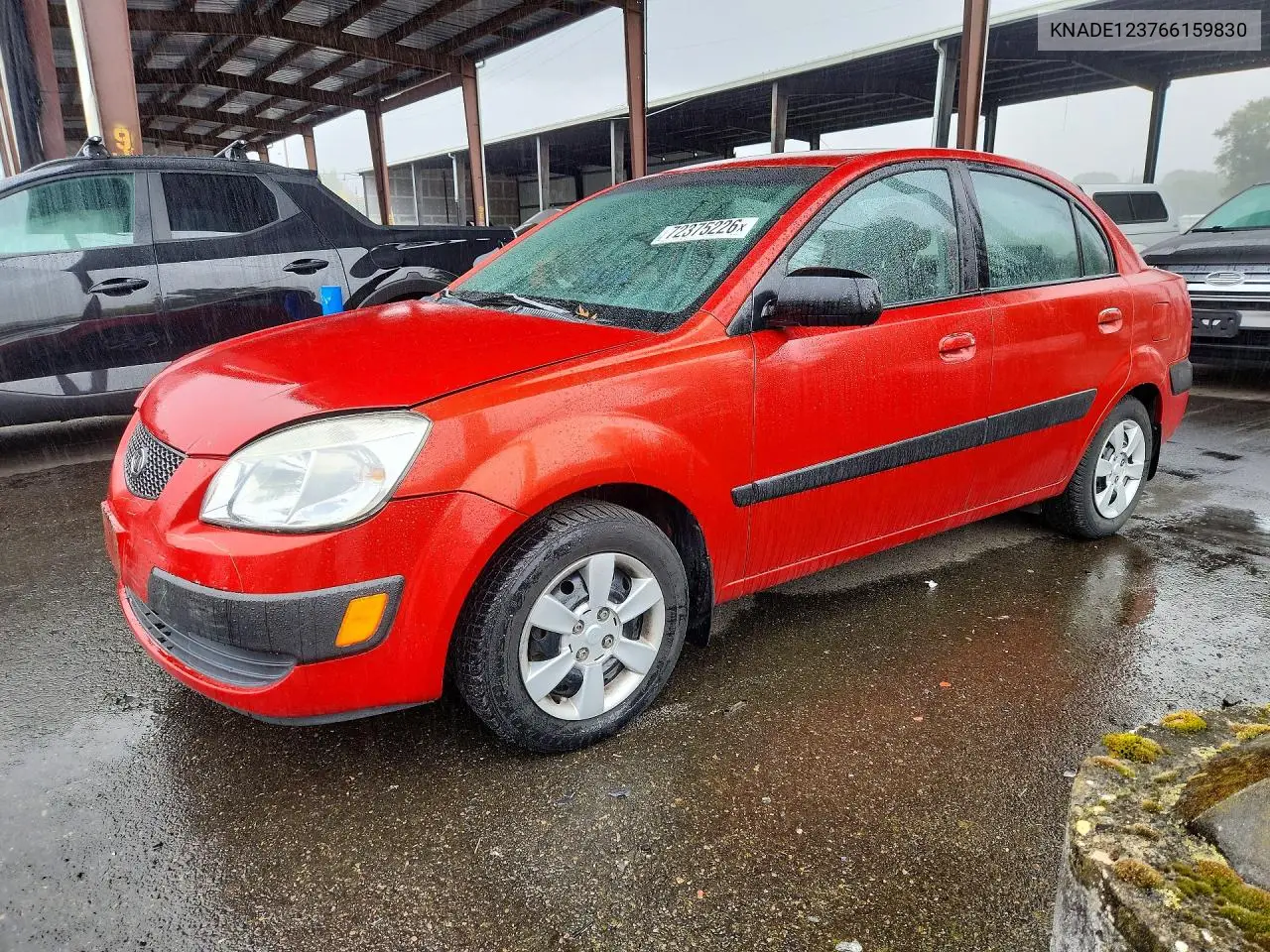 2006 Kia Rio Base VIN KNADE123766159830 фото 1