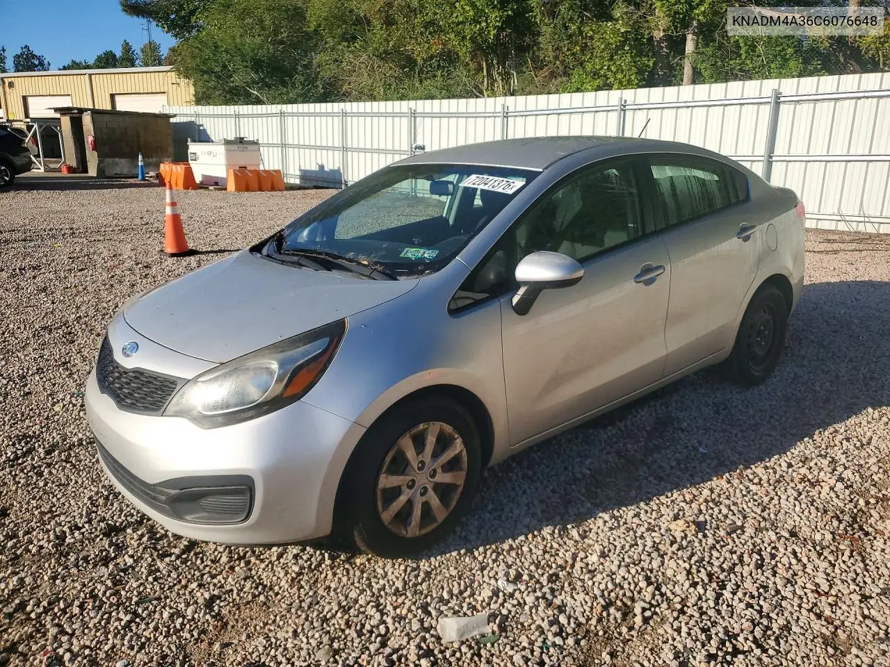 2012 Kia Rio Lx VIN KNADM4A36C6076648 фото 1