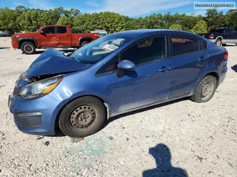 KNADM4A33G6554823 — 2016 Kia Rio, Боковая часть, фото до ремонта