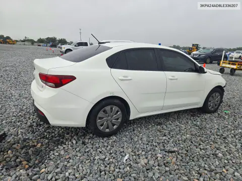 2020 Kia Rio S VIN 3KPA24AD8LE336207 фото 3