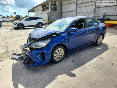 2020 Kia Rio S VIN 3KPA24AD2LE307365 фото 1